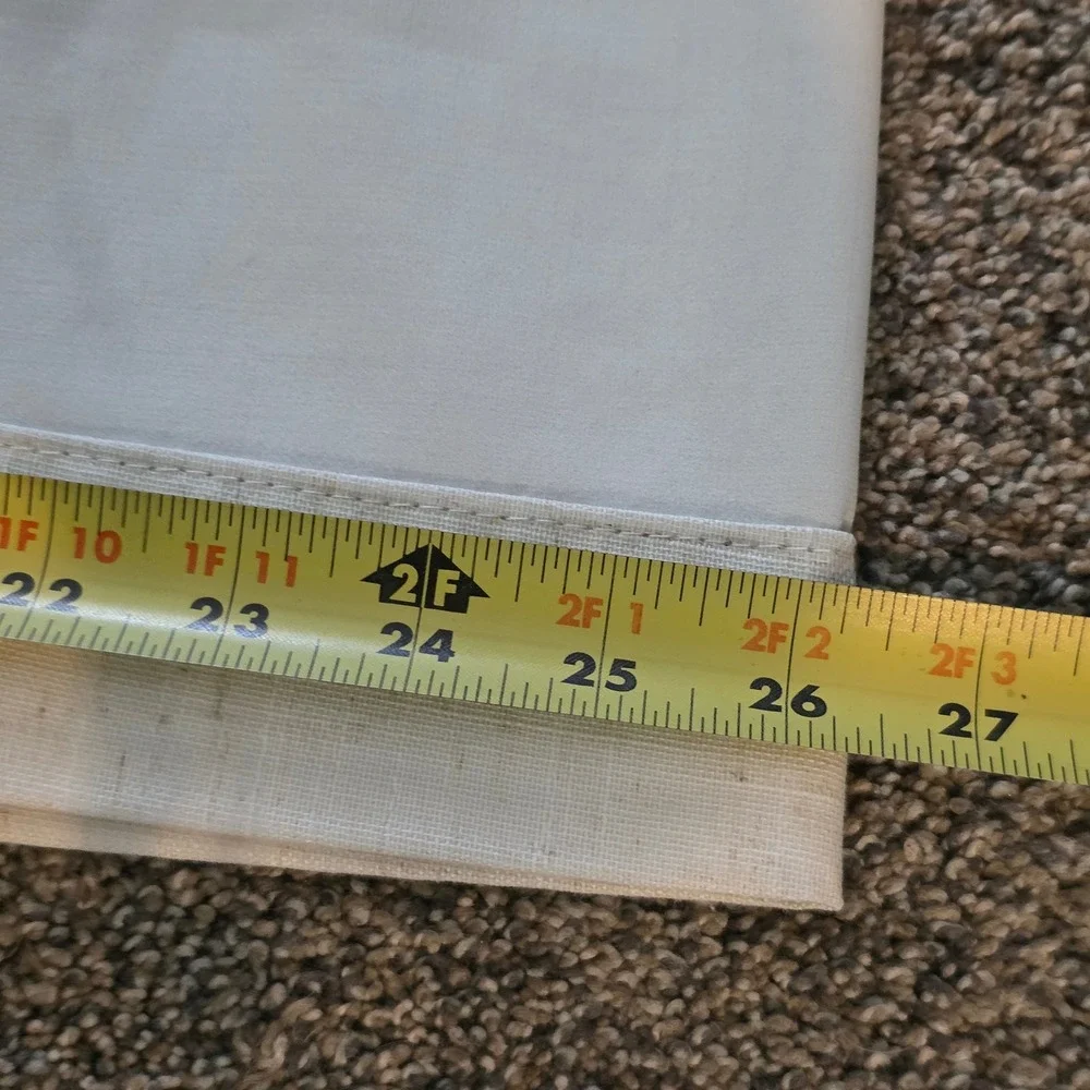 Set of 2 Oatmeal Beige Linen Blend Back Tab Lined Curtain Panels 52x88
